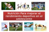 Nutrición deportiva para adolescentes