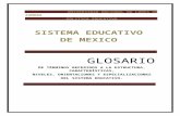Sistema educativo de Mexico: Glosario de Terminos