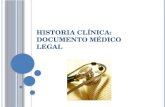 Historia clínica, documento medico legal