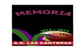 Memoria 2013 AD LAS CANTERAS