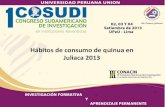Hábitos de consumo de Quinua en Juliaca 2013