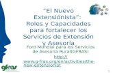 El Nuevo Extensionista: Roles y Capacidades para fortalecer los Servicios de Extensión y Asesoría