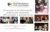 El acceso a la información pública en Colombia: dificultades y perspectivas