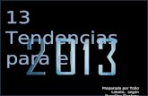 13 tendencias del 2013