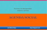 Agenda social de la discapacidad, mujeres y jóvenes.