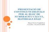 Continguts digitals per al bloc de numeració i càlcul, materials EDAD
