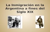 La inmigración en la argentina a fines del