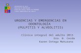 Urgencias y emergencias odontológicas (pulpitis y alveolitis )