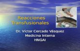 Reacciones  Transfusionales