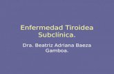 Enfermedad tiroidea subclínica