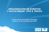 Organización de eventos y Socialmedia: Tips & Tricks