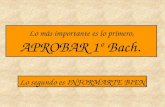 Info para 1º bach. Estructura de 2º Bach y PAU