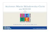 Acciones Marie Sklodowska-Curie en Horizon 2020