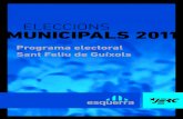 Programa Esquerra Guíxols i Jerc Guíxols 2011 Eleccions Municipals SFG