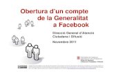 Obertura de comptes de la Generalitat a Facebook
