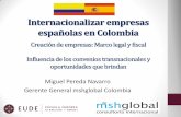 Internacionalización de empresas españolas en colombia. Miguel Pereda.