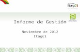 Informe de Gestión Secretaría de Medio Ambiente y Desarrollo Sostenible - Alcaldía de Itagüí 2012