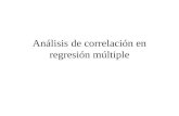 El análisis de correlación en la regresión múltiple