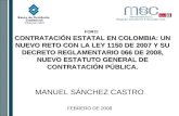 Colombia: Reforma Ley de Contratacion Pública