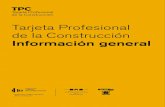 INFORMACION GENERAL CARNET PROFESIONAL DE LA CONSTRUCCION