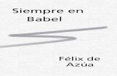 Félix de Azúa - Siempre en Babel