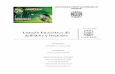 Listado de Anfibios y Reptiles