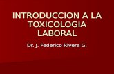 Introduccion a La Toxicologia Laboral