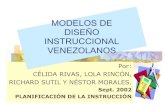 Modelos Diseno Instruccional Venezolanos