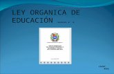Ley Orgánica de Educación - Presentación Dra-Lic Ma Teresa Curriel CAVEP