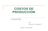 COSTOS DE PRODUCCIÓN (lección 6ta)