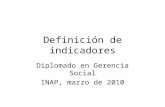 INAP - Definicion de Indicadores