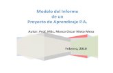 Modelo Del Informe Final de Un Proyecto de Aprendizaje
