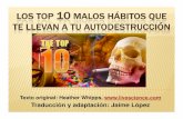 10 MALOS HÁBITOS AUTODESTRUCCIÓN