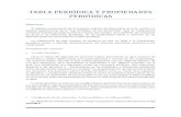 "TABLA PERIÓDICA Y PROPIEDADES PERIÓDICAS" Química Básica laboratorio