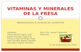 Vitaminas y Minerales de La Fresa