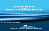 Teoría de Ecuaciones- (Uspensky) Ed. Limusa