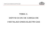 TEMA 3 DEFINICION DE CARGA EN LAS INSTALACIONES ELECTRICAS RESIDENCIALES