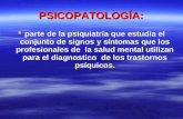 PSICOPATOLOGIA DE LA CONCIENCIA