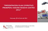 Plan Operativo Promperu Macro Region Centro 2011