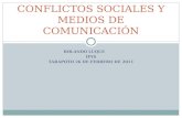 CONFLICTOS SOCIALES Y MEDIOS DE COMUNICACIÓN, Tarapoto febrero 2011 Expo Rolando Luque