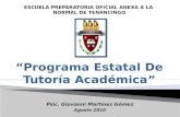 Programa Estatal de Tutoría Académica