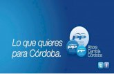 Lo que quieres para Córdoba - Programa de gobierno del Partido Popular