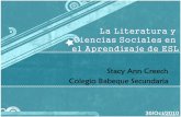 Presentacion Literatura y Ciencias Sociales en El Aprendizaje de Ingles