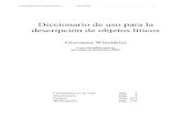 Giovanna Winchkler - Diccionario de uso para la descripción de objetos líticos