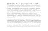 Manifiesto Del 23 de Septiembre de 1911 Y ENRIQUE FLORES MAGON