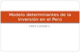 Modelo determinantes de la Inversión en el Perú