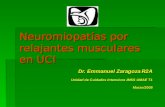 Neuromiopatías por relajantes musculares en UCI