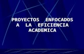Proyecto Enfocados a La Eficiencia Academica