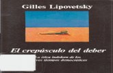 Lipovetsky Gilles - El Crepusculo Del Deber