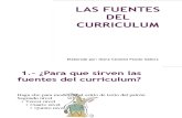 1.- Las Fuentes Del Curriculum